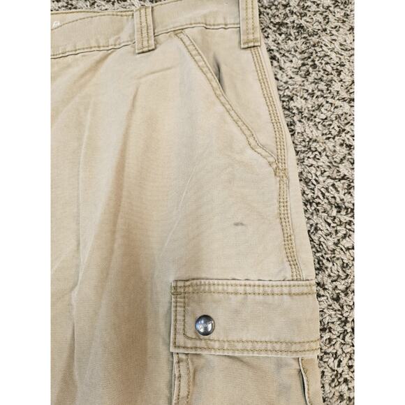 Carhartt Pants Cargo Carpenter Relaxed Fit Ripstop Men 42X30 Khaki - Picture 4 of 8